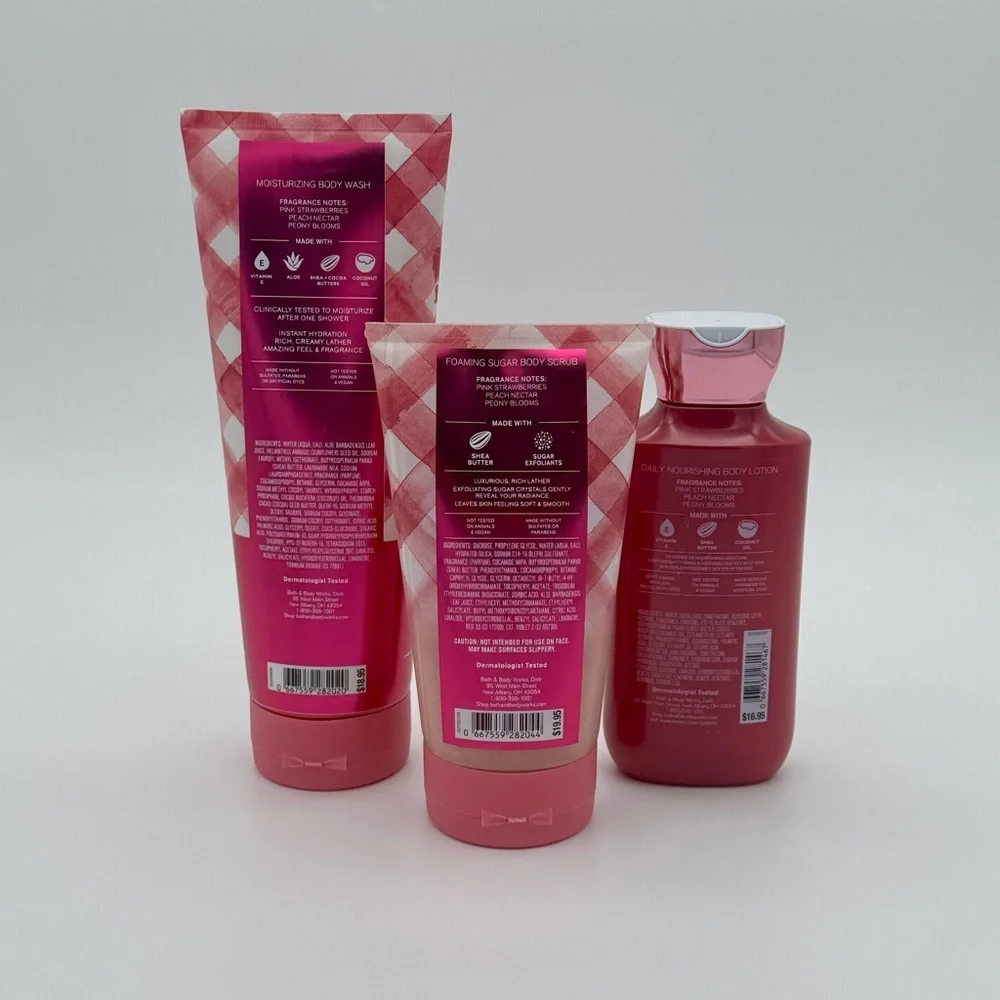 Bath & Body Works Gingham Gorgeous Body Care Holiday Gift Set NWT